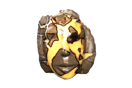 Septarian Face Carvings. Luxury Modern Interior Decoration