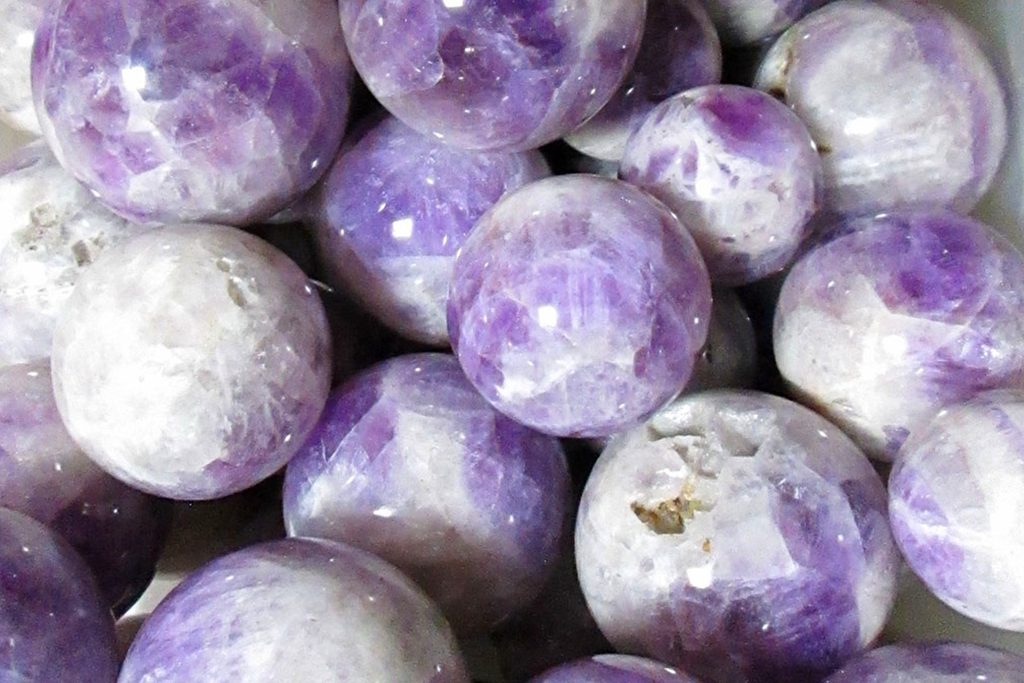 Banded Amethyst Spheres