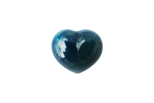 Blue Agate Handmade Jewelry Heart Carvings. Gift or Decorative items