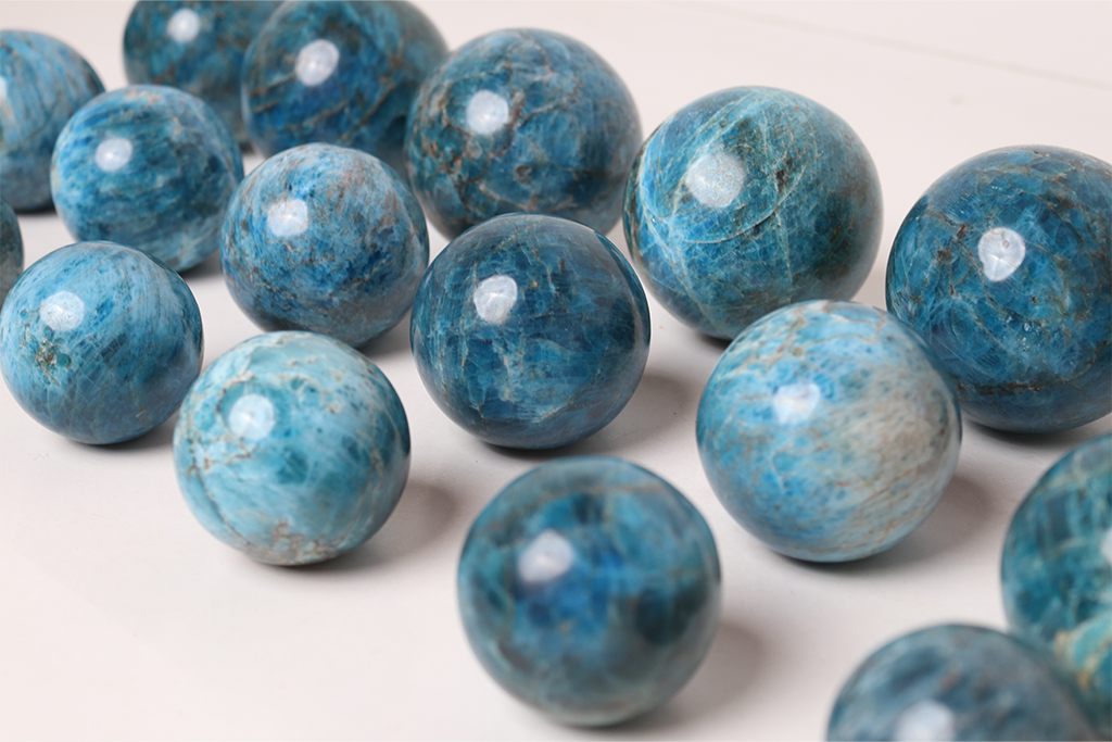 Hand Polished Apatite Spheres