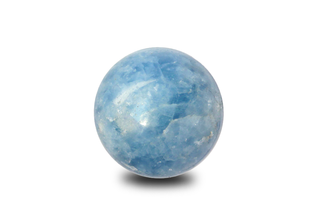 Hand Polished Blue Calcite Sphere