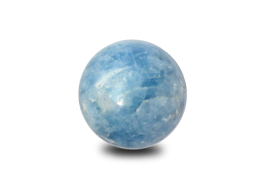 Hand Polished Blue Calcite Sphere