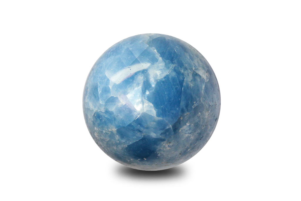 Hand Polished Blue Calcite Sphere