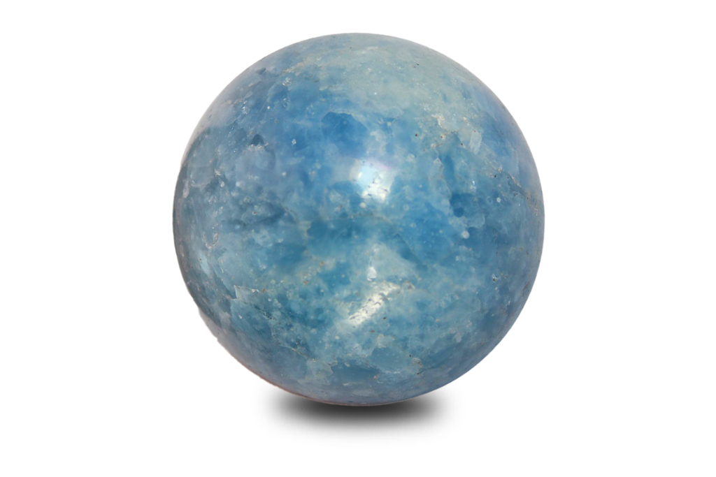 Hand Polished Blue Calcite Sphere