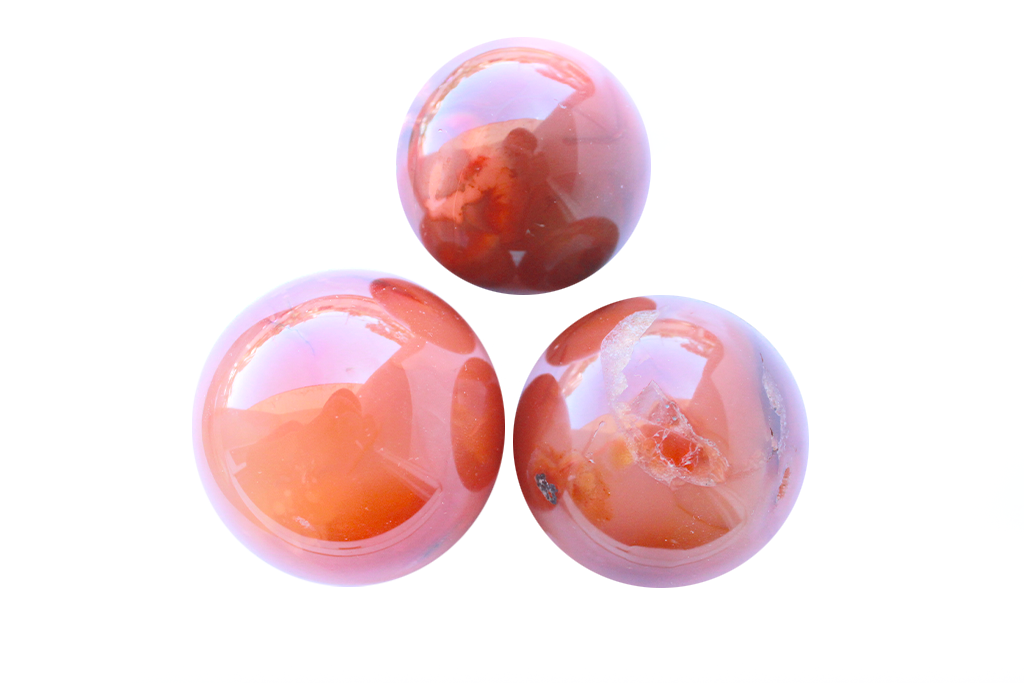 Hand Polished Carnelian Spheres