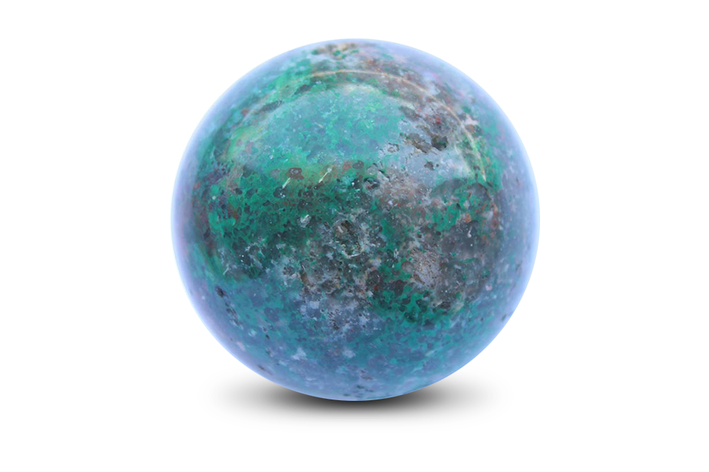 Hand Polished Chrysocolla Spheres