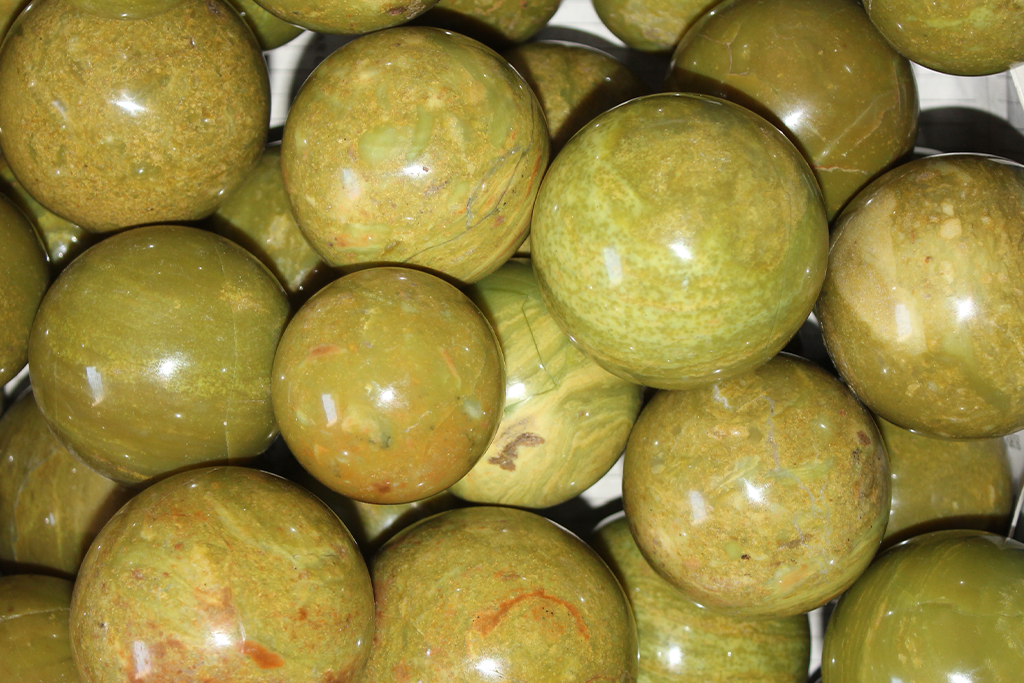 Hand Polished Green Opal Spheres