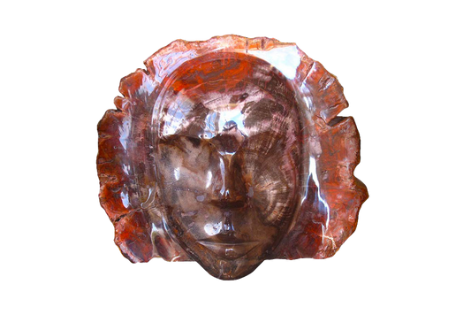 Petrified Wood Face Carvings. Luxury Modern Interior Decoration