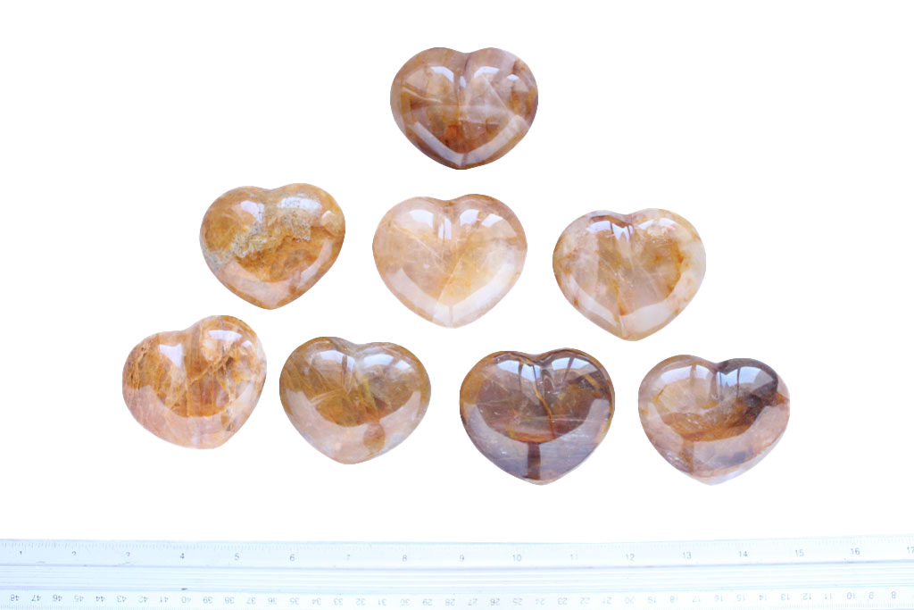 Yellow Hematoid Large Decorative Heart